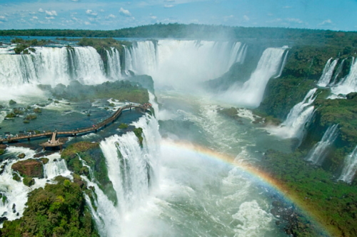 The mighty Iguazu falls can be viewed from Brazil or Argentina, or both!