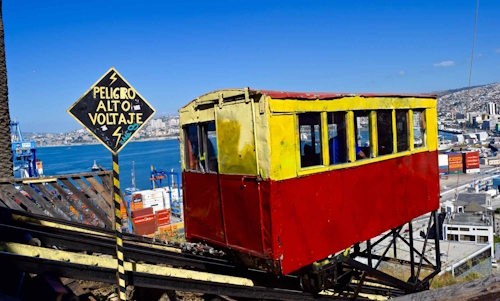 The funicular railways of Valparaiso are icons of the city